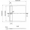 Mexen Amon square shower tray SMC 80 x 80 cm, grey - 4F618080