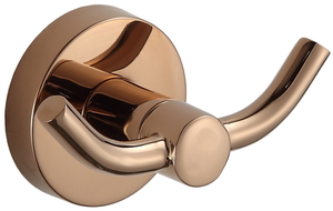 Mexen Remo double towel hook, Rose gold - 70507352-60