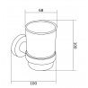 Mexen Remo toothbrush cup, White - 7050738-20