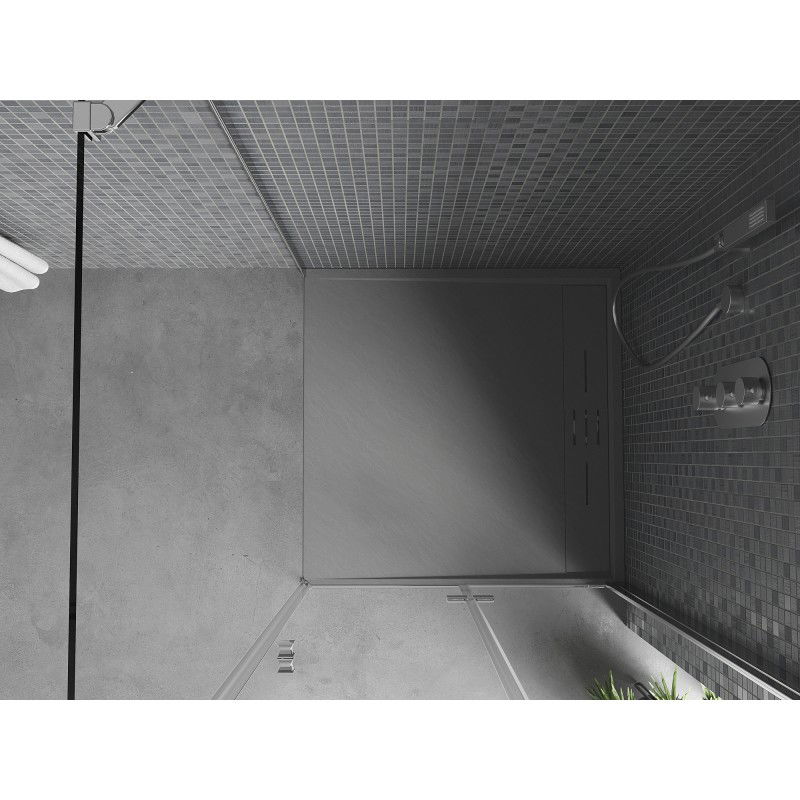 Mexen Amon square shower tray SMC 90 x 90 cm, grey - 4F619090