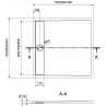 Mexen Amon Square Shower Tray SMC 90 x 90 cm, Gray - 4F619090