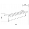 Mexen Remo towel shelf, Black - 7050720-70