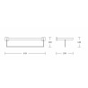 Mexen Vox towel rack, brushed gold - 707020-55