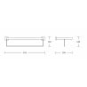Mexen Vox towel rail, black - 707020-70