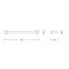 Mexen Vox double towel rack, Chrome - 707025-00