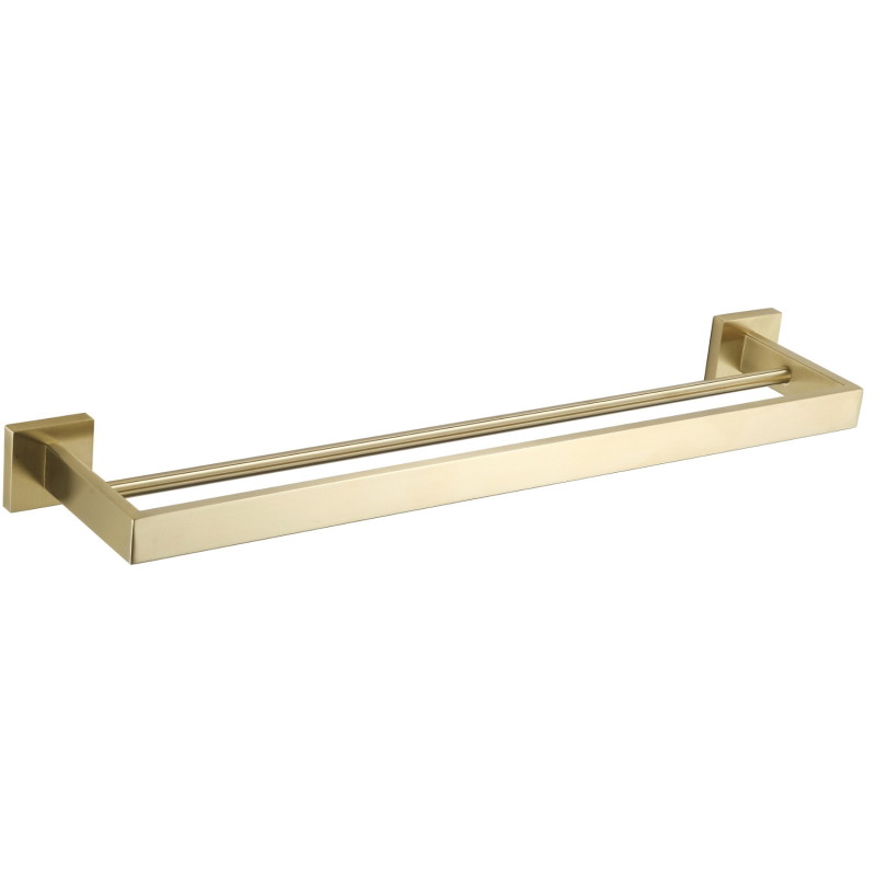 Mexen Vox double towel rack, brushed gold - 707025-55