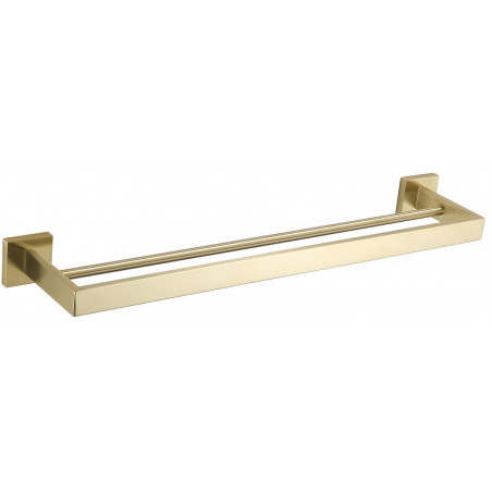 Mexen Vox double towel rack, brushed gold - 707025-55