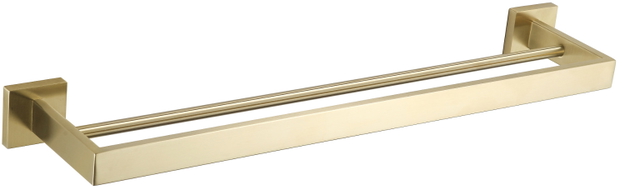 Mexen Vox double towel rack, brushed gold - 707025-55