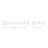 Mexen Vox towel rack, chrome - 707032-00