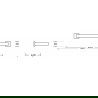 Mexen Vox hanging glass shelf, Chrome - 707037-00