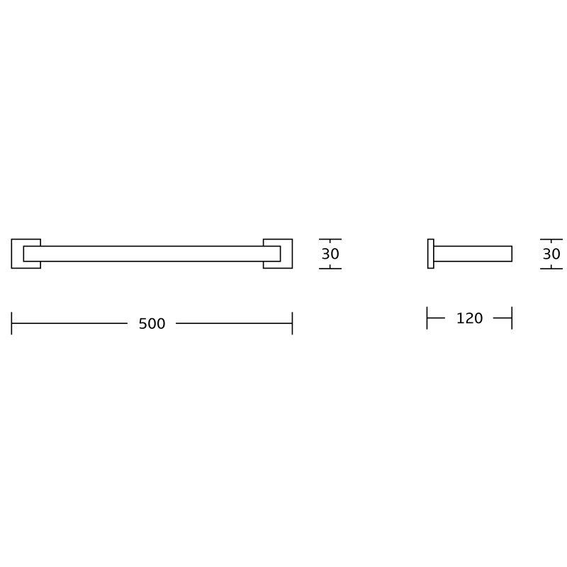 Mexen Vox hanging glass shelf, brushed gold - 707037-55
