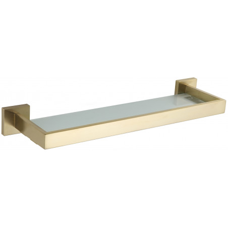 Mexen Vox hanging glass shelf, brushed gold - 707037-55