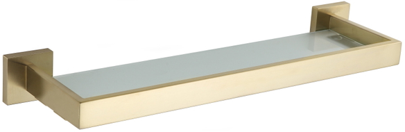 Mexen Vox hanging glass shelf, brushed gold - 707037-55