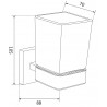 Mexen Vox toothbrush holder, brushed gold - 707038-55