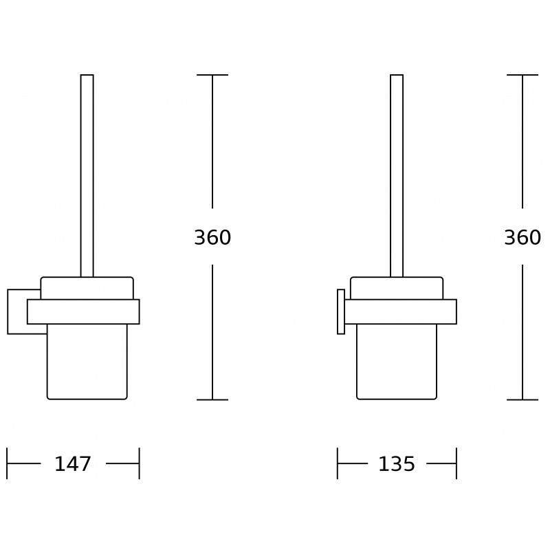 Mexen Vox toilet brush, chrome - 707050-00