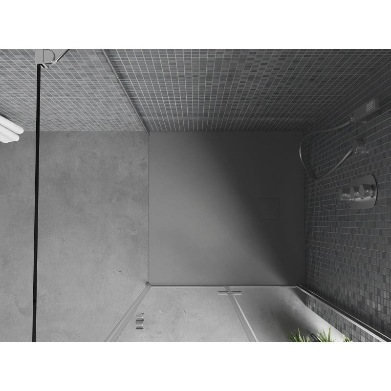 Mexen Bert square shower tray SMC 80 x 80 cm, grey - 4K618080