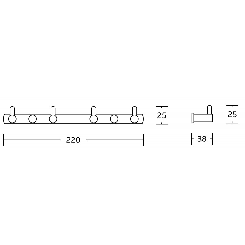 Mexen quadruple towel hook, gold - 709164-50
