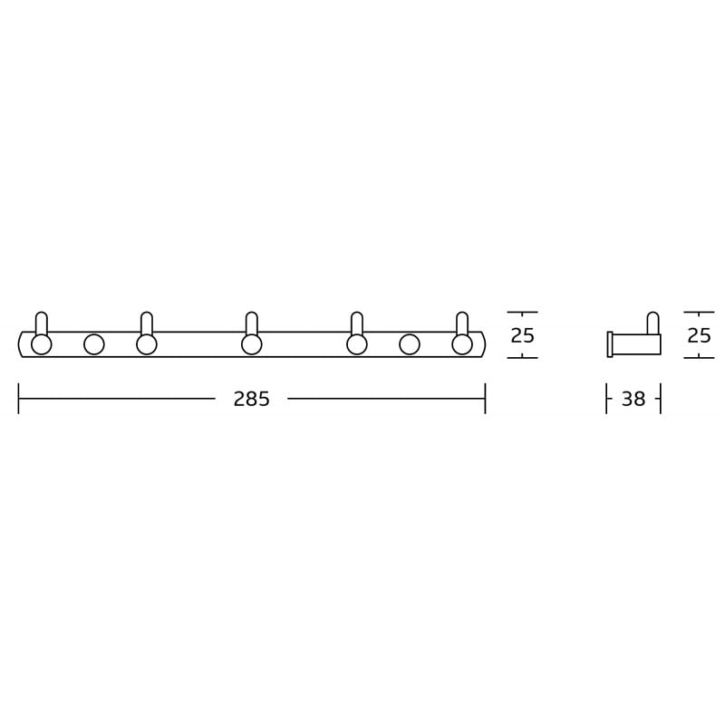 Mexen towel hook with five holders, gold - 709165-50