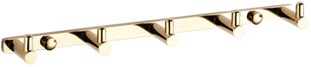 Mexen towel hook with five handles, Gold - 709165-50