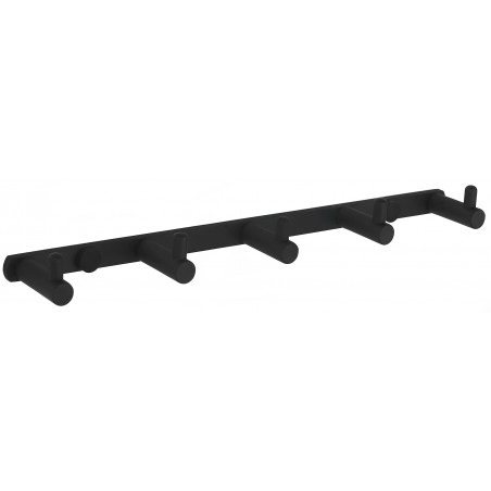 Mexen towel hook with five holders, black - 709165-70
