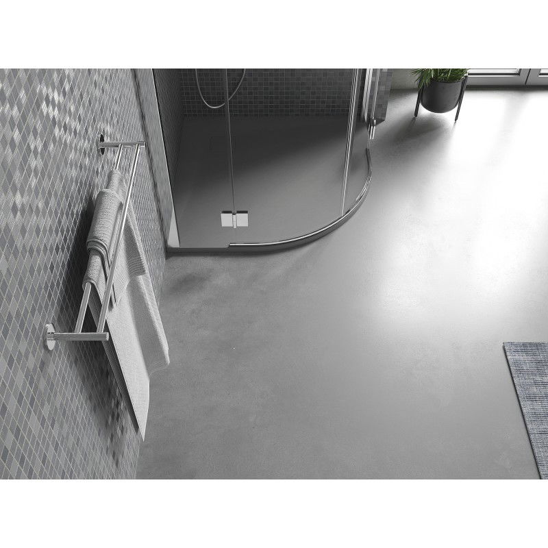 Mexen Bert semi-circular shower tray SMC 80 x 80 cm, grey - 4KR618080