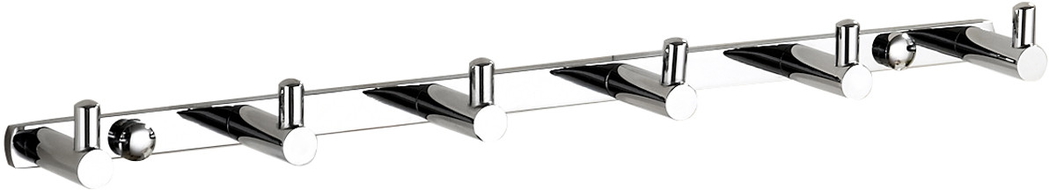 Mexen towel hook with six handles, Chrome - 709166-00