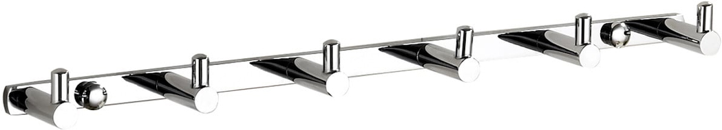 Mexen towel hook with six holders, chrome - 709166-00