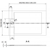 Mexen Otto rectangular shower tray SMC 80 x 70 cm, white - 4N107080