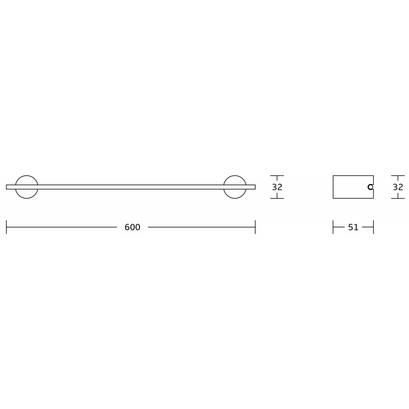 Mexen Aron towel rack, black/rose gold - 7088124-67