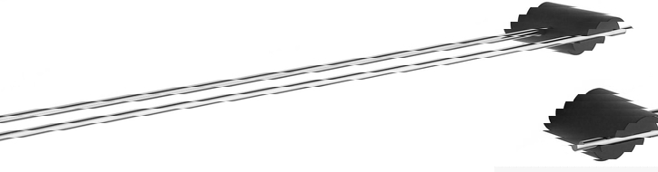 Mexen Aron double towel rack, Black/Chrome - 7088125-07