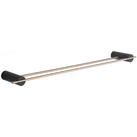 Mexen Aron double towel rack, Black/Rose gold - 7088125-67
