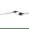 Mexen Aron double towel rack, Black/Rose gold - 7088125-67