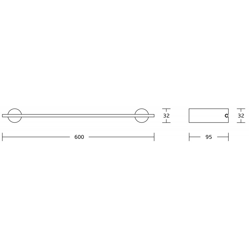 Mexen Aron double towel rack, black - 7088125-70