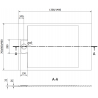 Mexen Otto rectangular shower tray SMC 140 x 70 cm, black - 4N707014