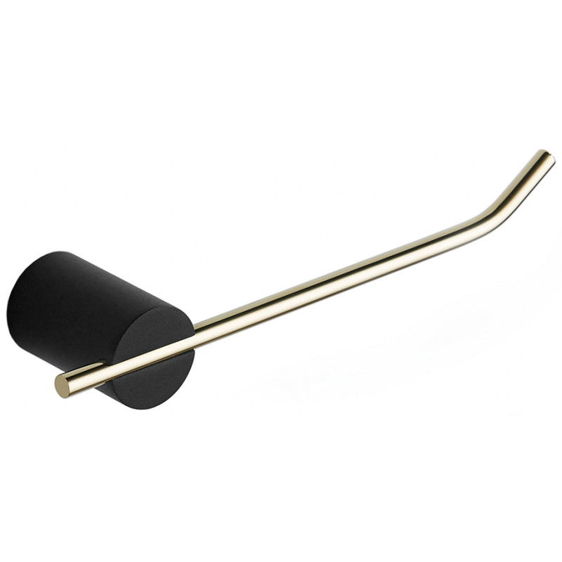 Mexen Aron toilet roll holder, Black/Gold - 7088133-57