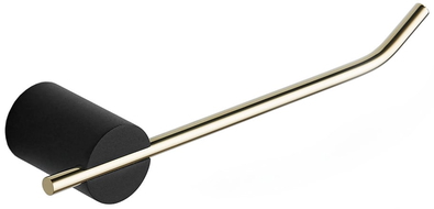 Mexen Aron toilet roll holder, Black/Gold - 7088133-57