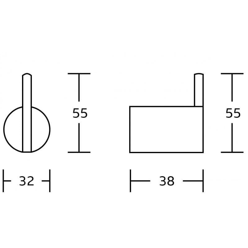 Mexen Aron towel hook, black/chrome - 7088135-07