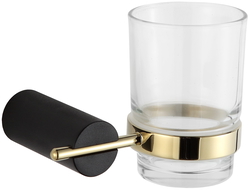 Mexen Aron toothbrush cup, Black/Gold - 7088138-57