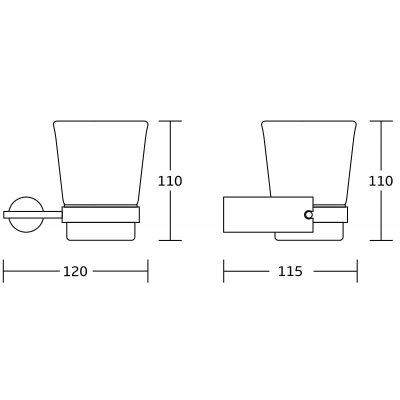 Mexen Aron toothbrush holder, black/rose gold - 7088138-67