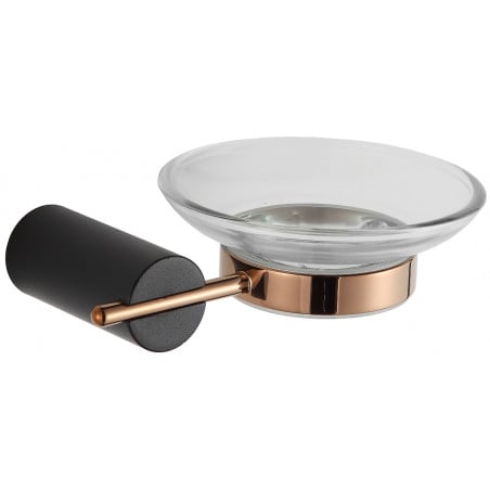 Mexen Aron soap dish, black/pink gold - 7088139-67