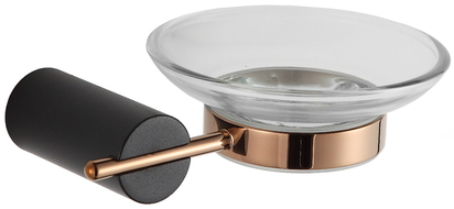 Mexen Aron soap dish, Black/Rose gold - 7088139-67