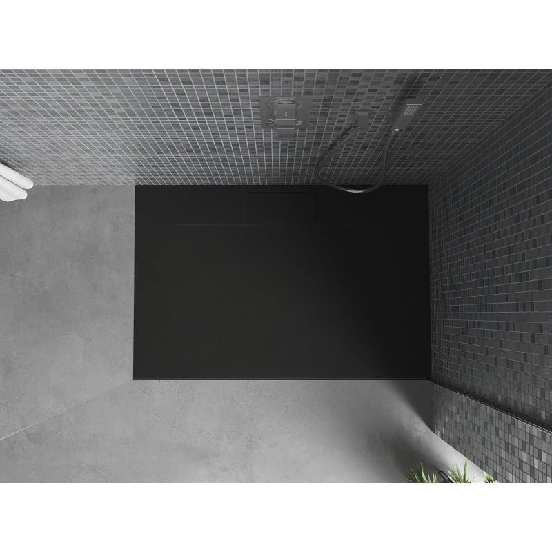 Mexen Egon rectangular tray SMC 120 x 80 cm, black - 4R708012