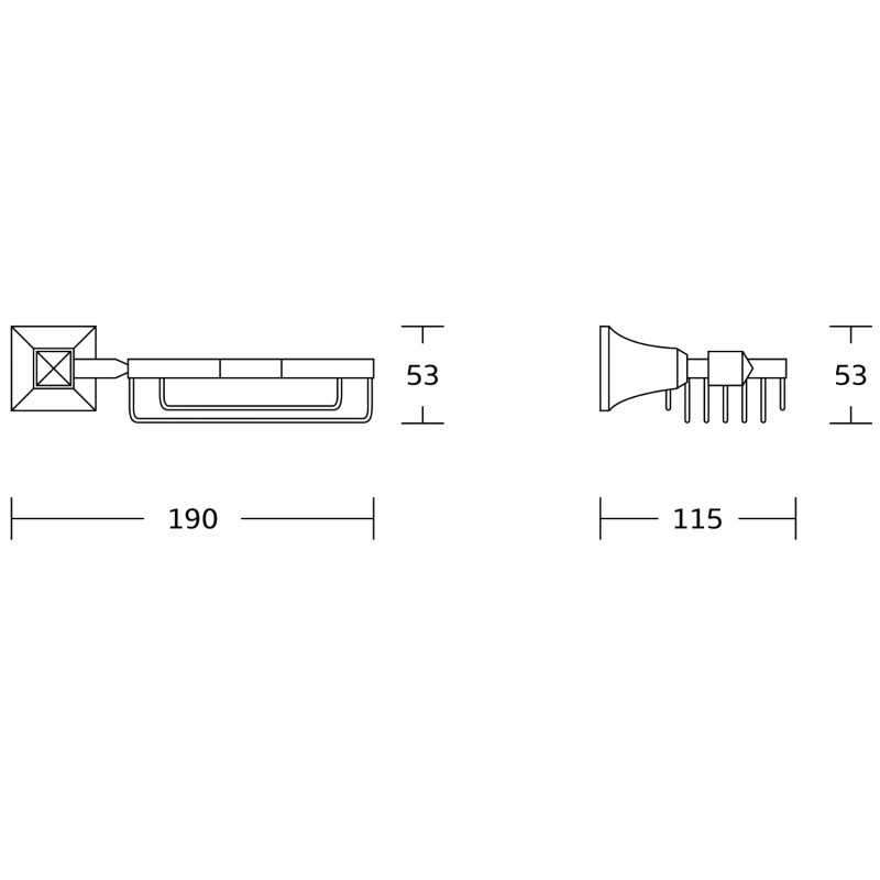 Mexen Dalia soap dish, gold - 7017351-50