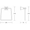 Mexen Dalia towel rack, black - 7017332-70