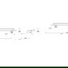 Mexen Dalia hanging glass shelf, Gold - 7017337-50