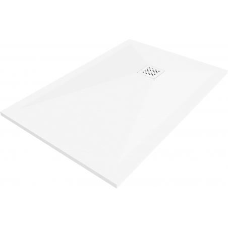 Mexen Stone+ rectangular composite shower tray 130 x 80 cm, white, white cover - 44108013-W
