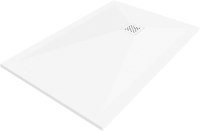 Mexen Stone+ rectangular composite shower tray 130 x 80 cm, white, white cover - 44108013-W
