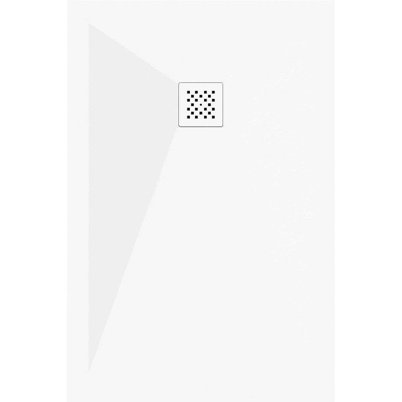 Mexen Stone+ rectangular composite shower tray 140 x 80 cm, white, white cover - 44108014-W