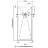 Mexen Stone+ rectangular composite shower tray 200 x 80 cm, white, white cover - 44108020-W