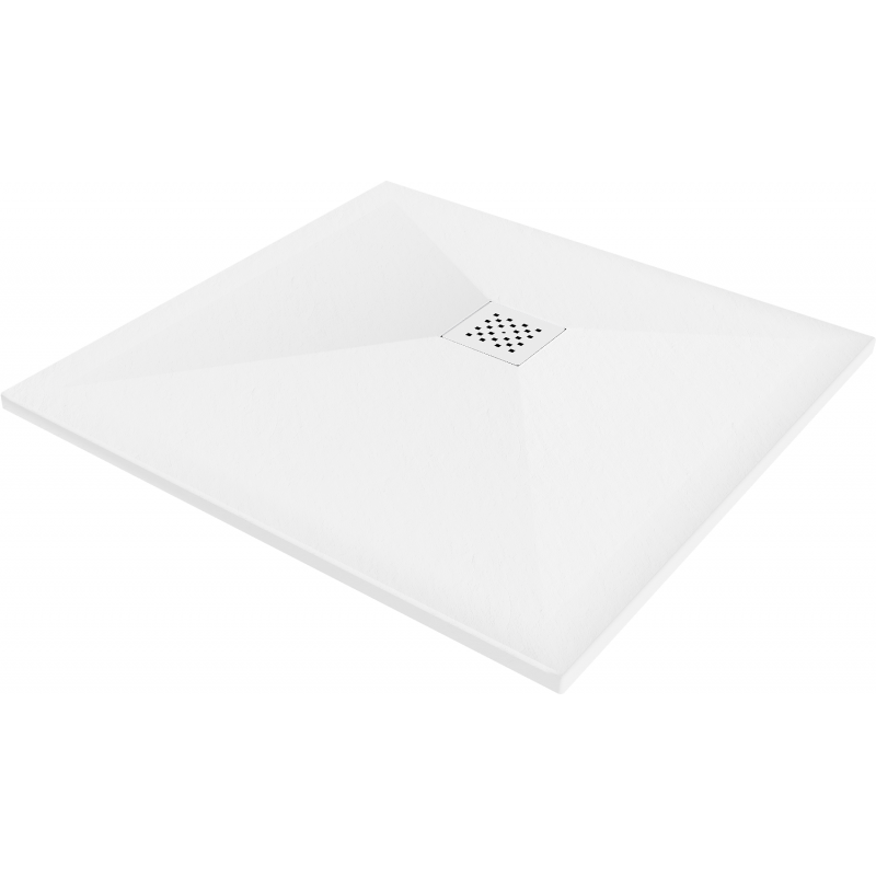 Mexen Stone+ Composite Shower Tray Square 90 x 90 cm, White, White Cover - 44109090-W